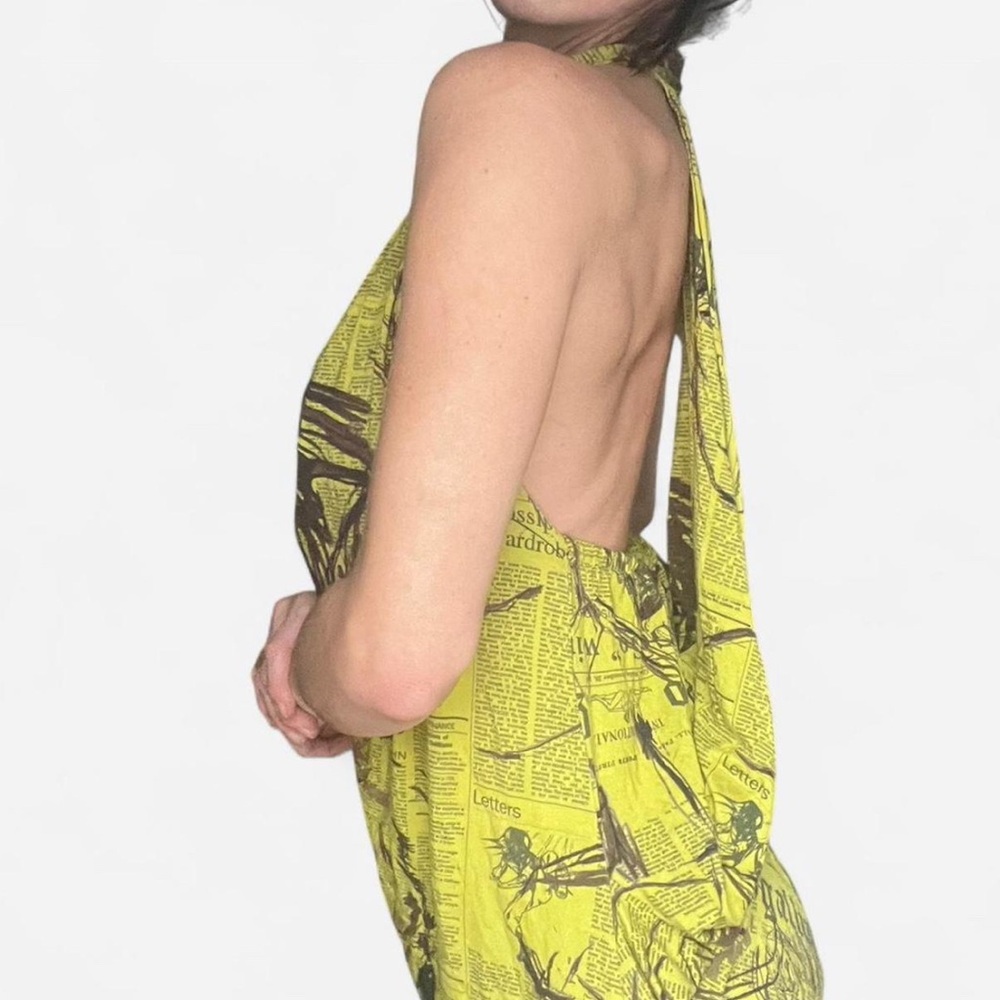 SOLD Galliano Newsprint Dress - Picture 2 of 9